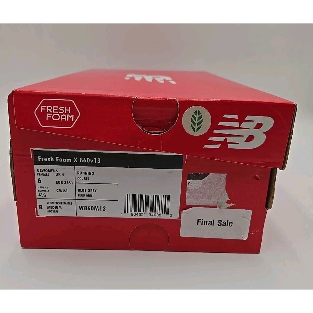 New Balance Fresh Foam X 860v13 Women's Size 6 Running Shoes Blue New worn Box - Picture 3 of 8
